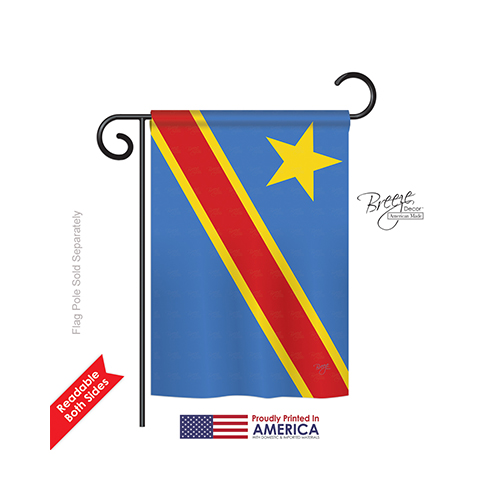58291 DR Congo 2-Sided Impression Garden Flag - 13 x 18.5 in.