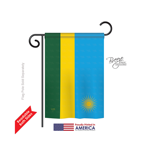 58292 Rwanda 2-Sided Impression Garden Flag