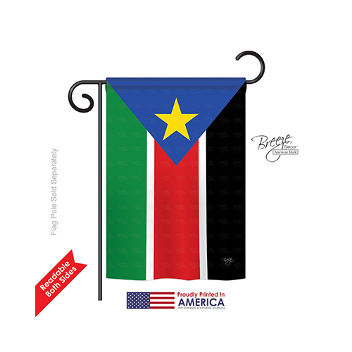 58296 South Sudan 2-Sided Impression Garden Flag - 13 x 18.5 in.