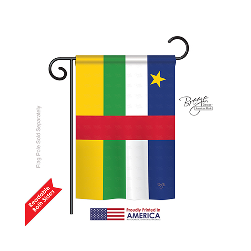 58302 Central African Republic 2-Sided Impression Garden Flag - 13 x 18.5 in.