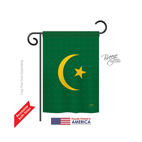 58313 Mauritania 2-Sided Impression Garden Flag - 13 x 18.5 in.