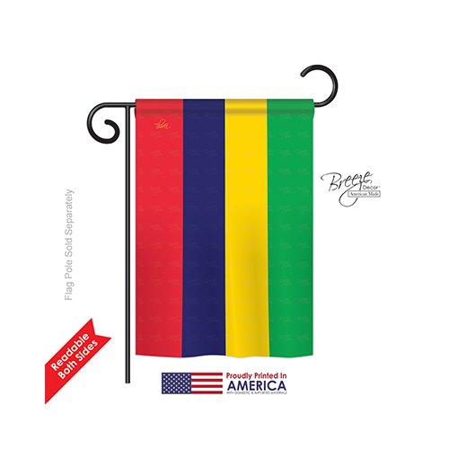 58315 Mauritius 2-Sided Impression Garden Flag - 13 x 18.5 in.