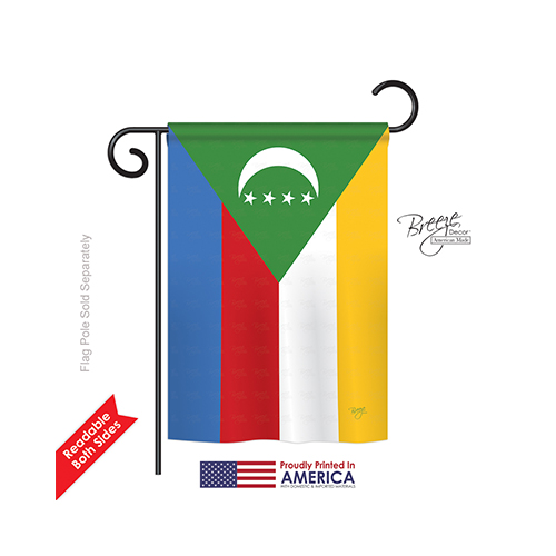 58317 Comoros 2-Sided Impression Garden Flag - 13 x 18.5 in.