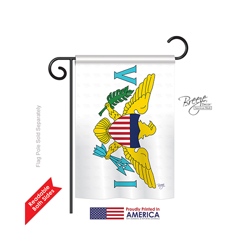 58334 US Virgin Islands 2-Sided Impression Garden Flag - 13 x 18.5 in.