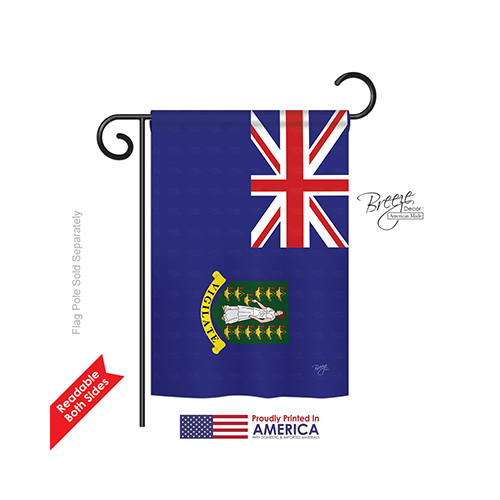 58337 British Virgin Islands 2-Sided Impression Garden Flag - 13 x 18.5 in.