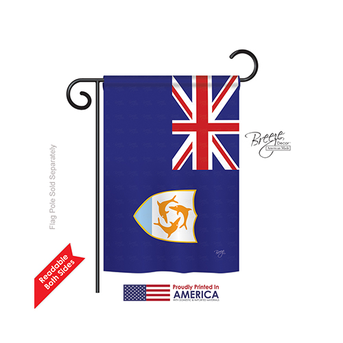 58338 Anguilla 2-Sided Impression Garden Flag - 13 x 18.5 in.
