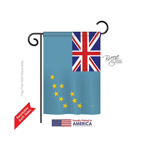 58339 Tuvalu 2-Sided Impression Garden Flag - 13 x 18.5 in.