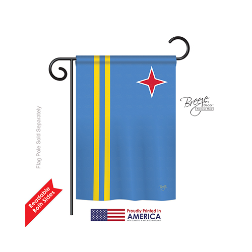 58340 Aruba 2-Sided Impression Garden Flag - 13 x 18.5 in.