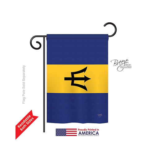 58342 Barbados 2-Sided Impression Garden Flag - 13 x 18.5 in.