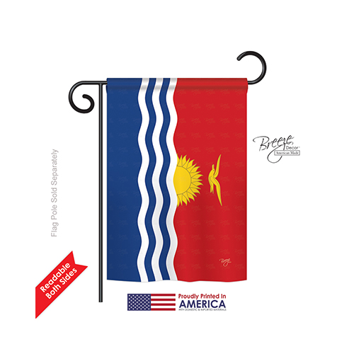 58355 Kiribati 2-Sided Impression Garden Flag - 13 x 18.5 in.