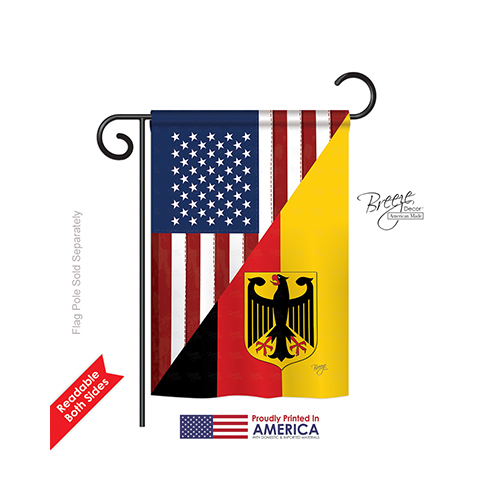58381 US German Friendship 2-Sided Impression Garden Flag - 13 x 18.5 in.