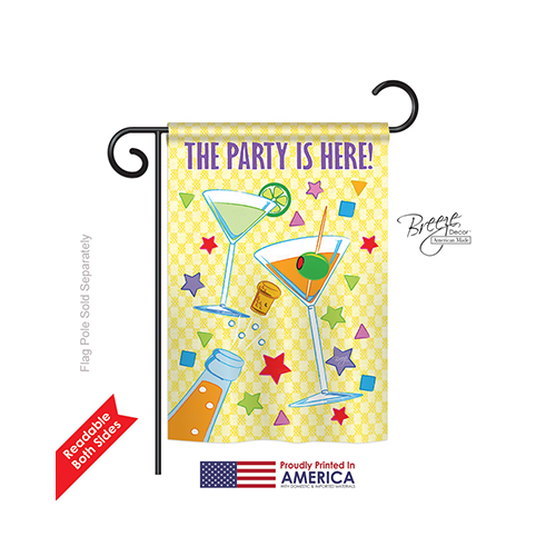 65027 Party 2-Sided Impression Garden Flag - 13 x 18.5 in.