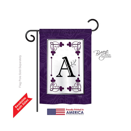 80001 Classic A Monogram 2-Sided Impression Garden Flag - 13 x 18.5 in.