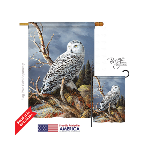 05051 Birds Superior Vantage Owl 2-Sided Vertical Impression House Flag - 28 x 40 in.