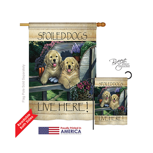 10063 Pets Wagging Along For The Ride 2-Sided Vertical Impression House Flag - 28 x 40 in.