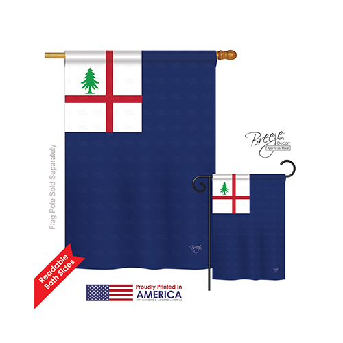 08179 Historic Bunker Hill 2-Sided Vertical Impression House Flag - 28 x 40 in.