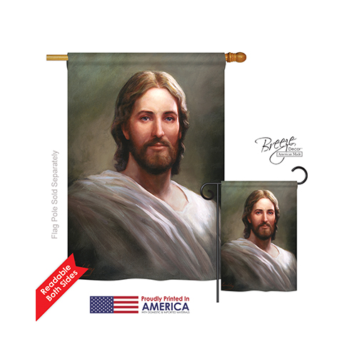 03047 Our Savior 2-Sided Vertical Impression House Flag - 28 x 40 in.