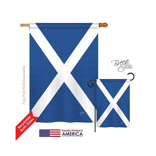 08076 St. Andrews Cross 2-Sided Vertical Impression House Flag - 28 x 40 in.
