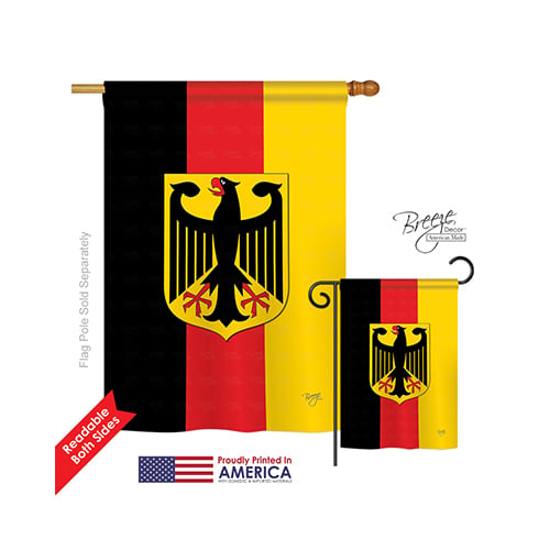 08085 Germany 2-Sided Vertical Impression House Flag - 28 x 40 in.