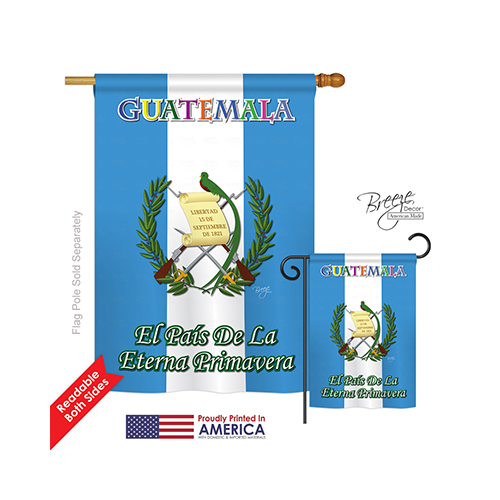 08096 Guatemala 2-Sided Vertical Impression House Flag - 28 x 40 in.
