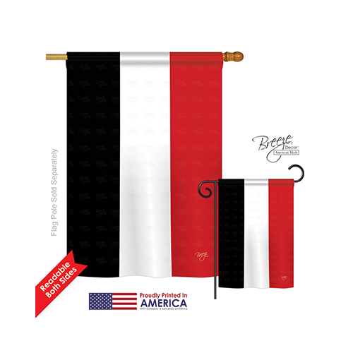 08270 Yemen 2-Sided Vertical Impression House Flag