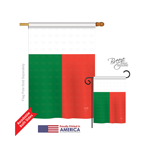 08290 Madagascar 2-Sided Vertical Impression House Flag - 28 x 40 in.