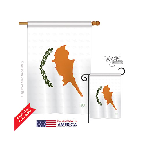 08318 Cyprus 2-Sided Vertical Impression House Flag - 28 x 40 in.