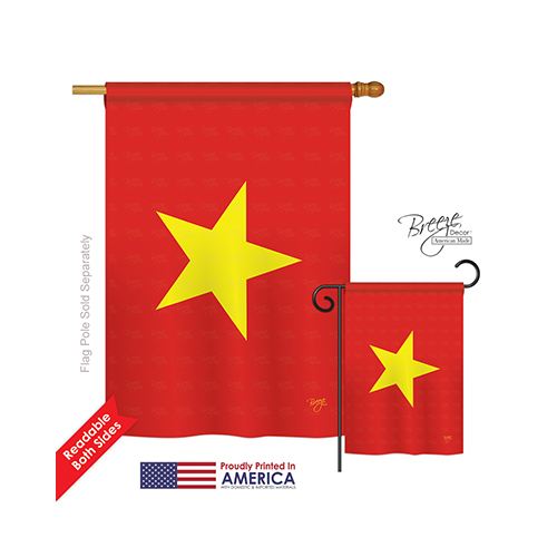 08325 Vietnam 2-Sided Vertical Impression House Flag - 28 x 40 in.