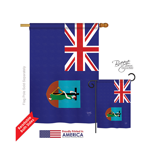 08336 Montserrat 2-Sided Vertical Impression House Flag - 28 x 40 in.