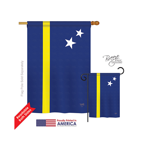 08343 Curacao 2-Sided Vertical Impression House Flag - 28 x 40 in.