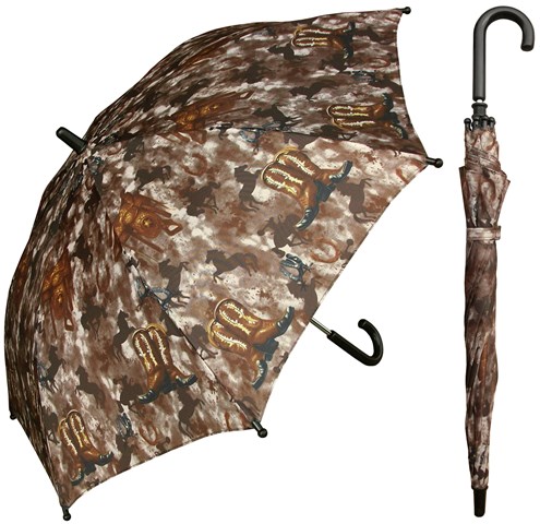 W104CHWEST 32 in. Childrens Western Print Umbrella, 3 Piece