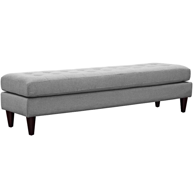 Picture of Modway EEI-2137-LGR 71 in. Empress Bench&#44; Light Gray