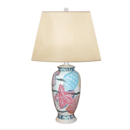 JB Hirsch Home Decor JB15392EH12s 23 in. Bright Sea Hand Painted Accent Porcelain Table Lamp -  STRENGTH OF HOPE