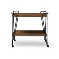 Baxton Studio YLX-9040 Laydon Rustic Industrial Style Antique Black Textured Metal Distressed Ash Wood Mobile Serving Ba Baxton Studio YLX-9040 Laydon Rustic Industrial Style Antique Black Textured Metal Distressed Ash Wood Mobile Serving Ba