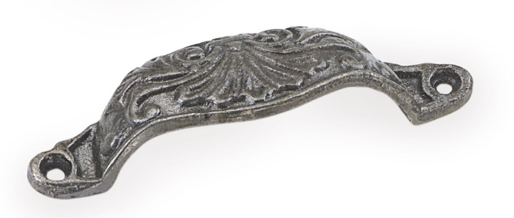 96 mm Classico Hammered Cup Pull - Antique Pewter