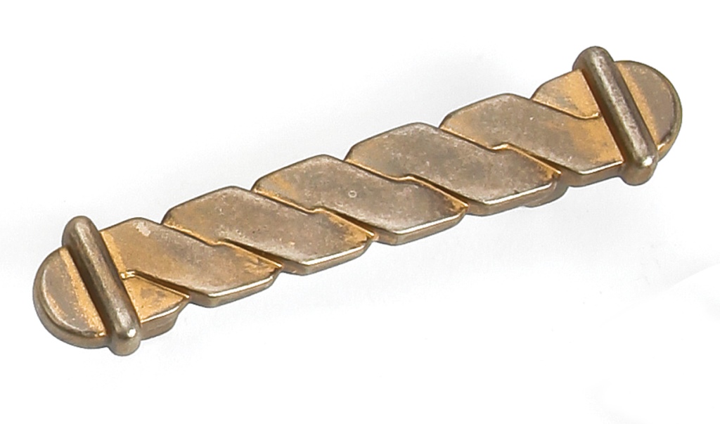 38975 3 in. Galley Pull - Antique Pewter & Bronze