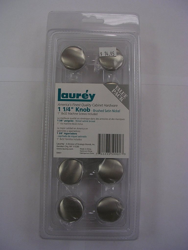 55559 1.25 in. Knob - Brush Satin Nickel - 10 Piece Value Pack