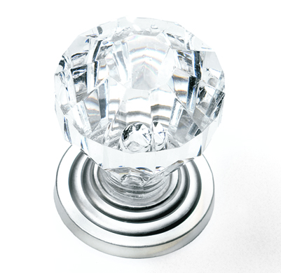 1 in. Knob - Acrylic Satin Pewter Base