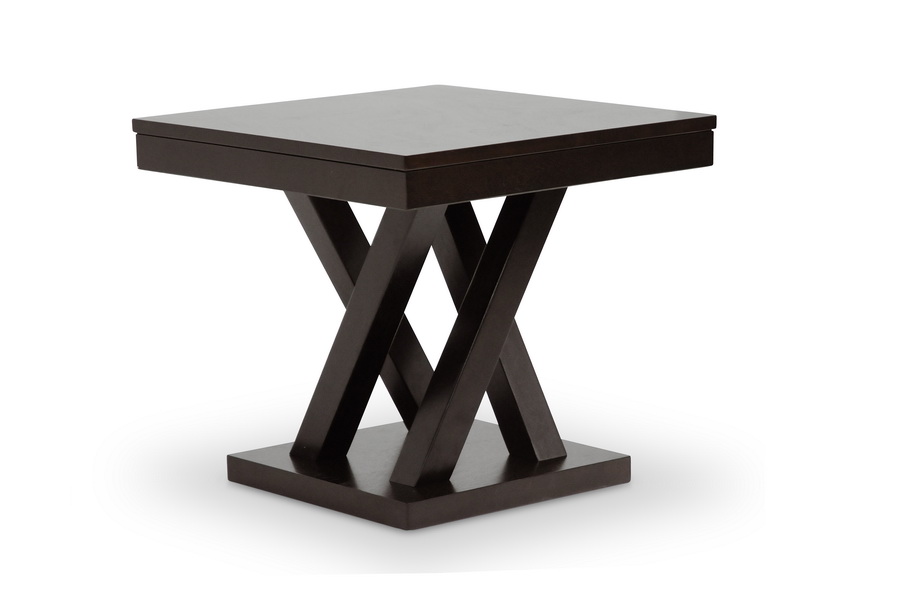 Picture of Baxton Studio SA109-Side Table Everdon Dark Brown Modern End Table - 20 x 21.6 x 21.6 in.
