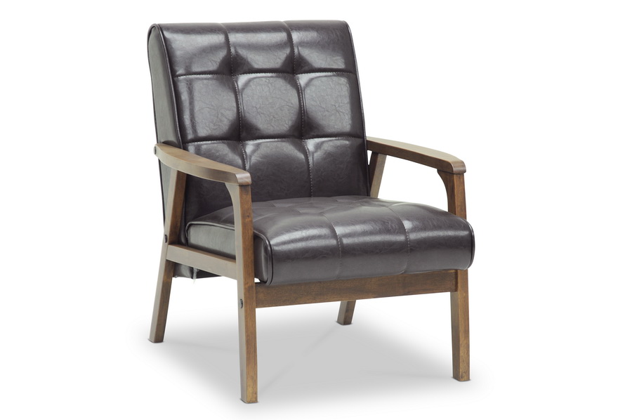 Picture of Baxton Studio TOGO CC-109-541 Mid-Century Master Piece Club Chair-Brown - 30.63 x 25.38 x 27 in.