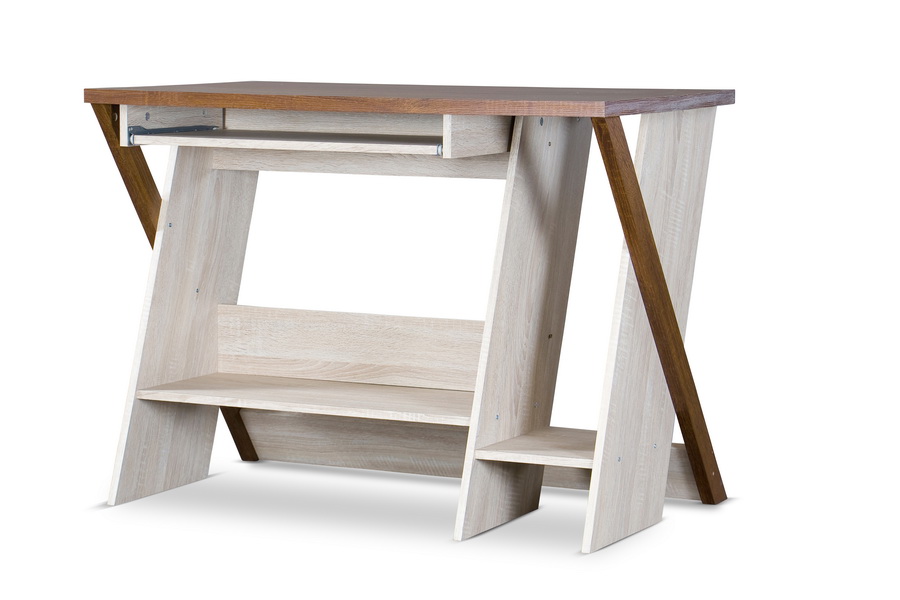 Picture of Baxton Studio SD-01-Oak Rhombus Writing Desk - 29.25 x 39.5 x 23.2 in.