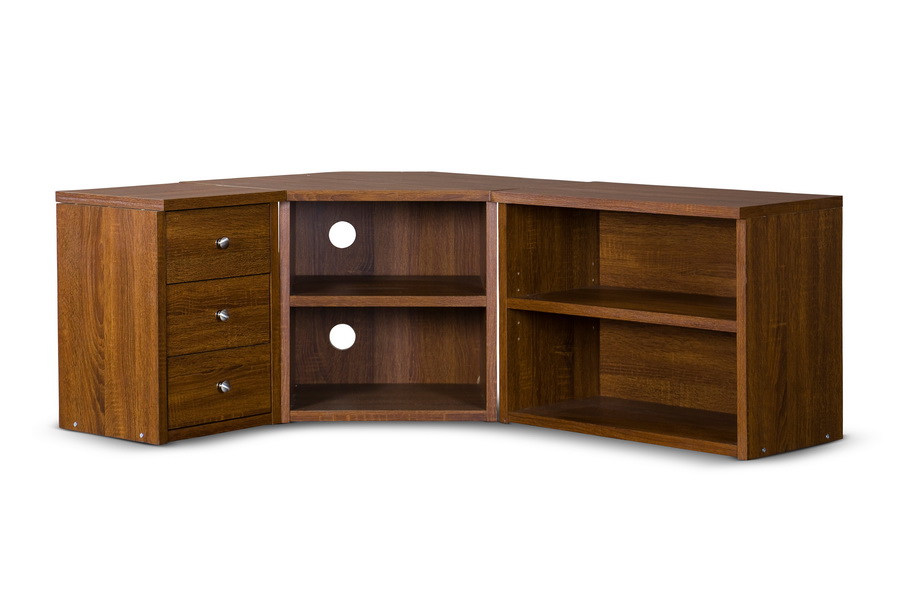 TV-032-Oak Commodore TV Stand - 17.75 x 55.25 x 33.2 in.