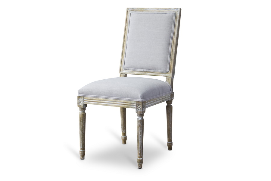 Picture of Baxton Studio TSF-9304-Beige-CC Clairette Wood Traditional French Accent Chair - 37.5 x 17.75 x 19.6 in.