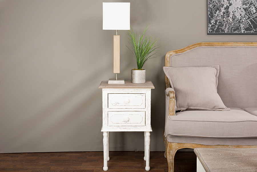 Picture of Baxton Studio PLM4VM-M B-CA Anjou Traditional French Accent Nightstand - 25.5 x 16.25 x 12 in.
