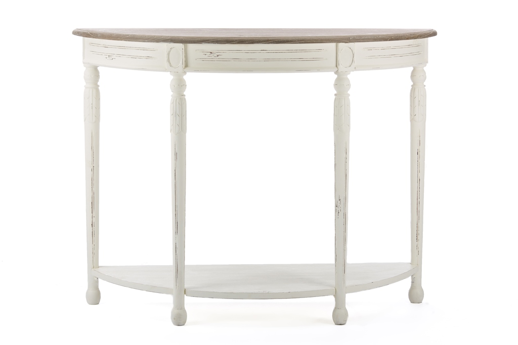 Picture of Baxton Studio PLM2VM-M B-CA Vologne Traditional White Wood French Console Table - 31.5 x 41.5 x 16 in.