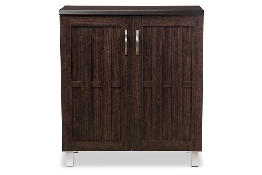Picture of Baxton Studio SR 890005-Wenge Excel Modern & Contemporary Dark Brown Sideboard Storage Cabinet - 35.1 x 31.2 x 15.6 in.