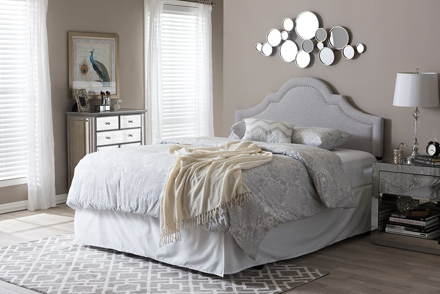 BBT6567-Greyish Beige-Full HB Rita Modern & Contemporary Grayish Beige Fabric Upholstered Full Headboard - 25.74 x 55.58 x 2.34 in.