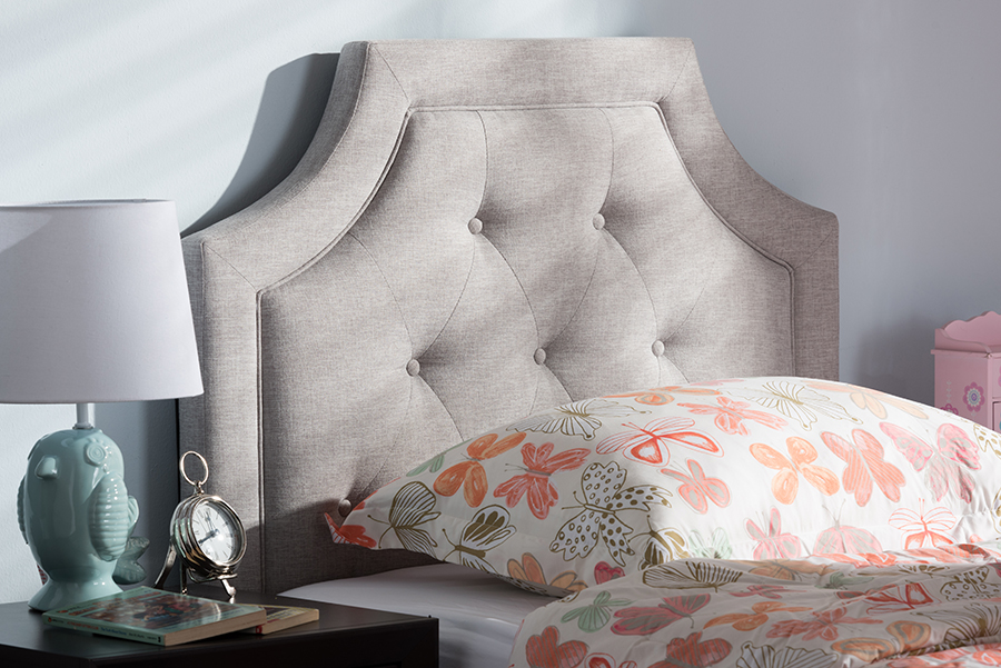 Mars Twin Headboard - Greyish Beige - 47.83 x 39.17 x 3.15 in. - Adjustable Height