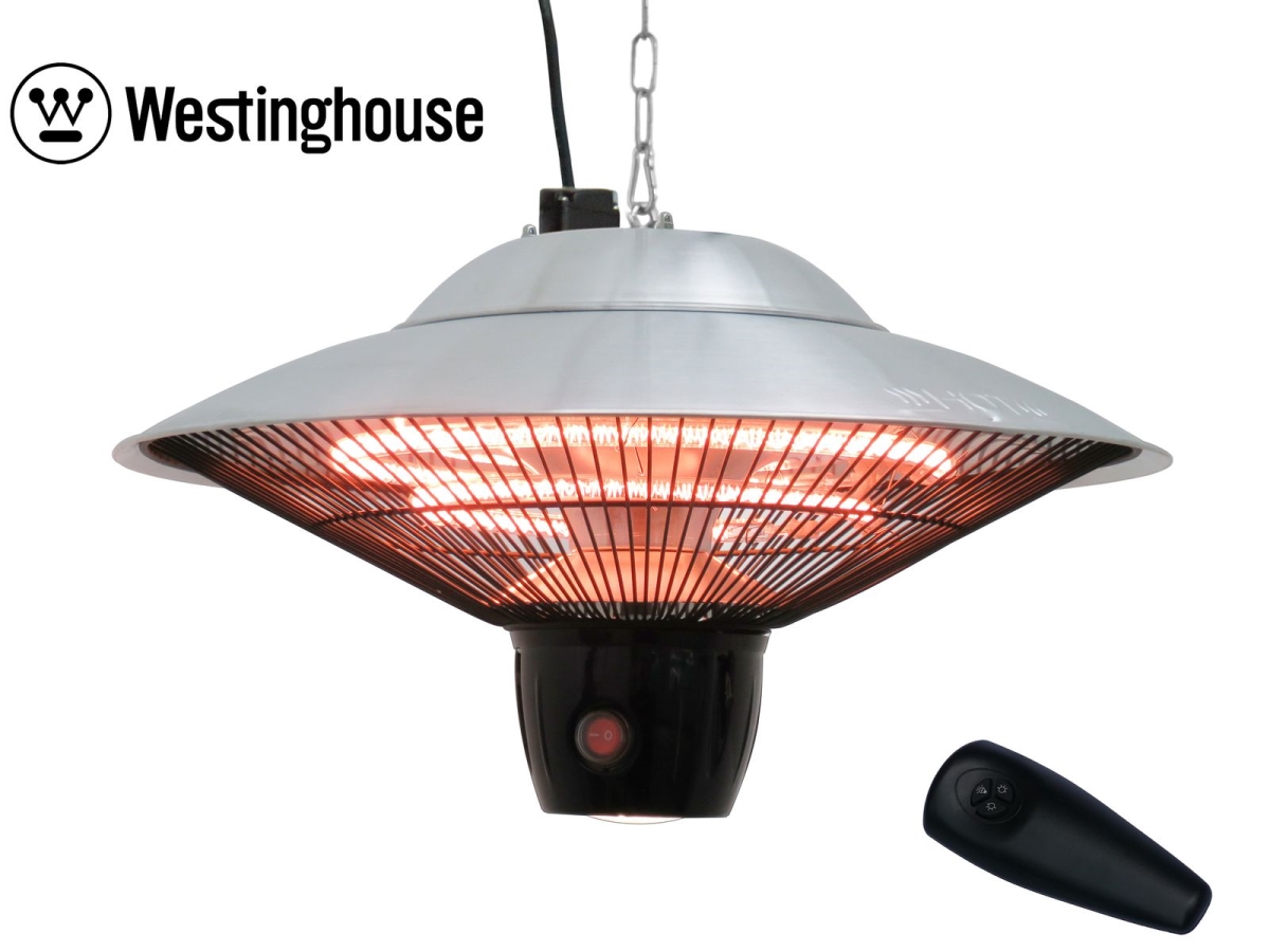 Infrared Electric Outdoor Heater with LED Light - Hanging with Remote Control
