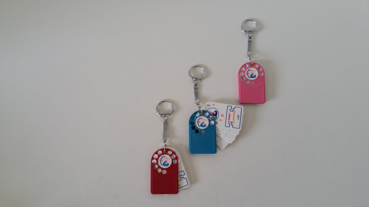162 Keychain Address Book, Assorted Color - 2 Dozen